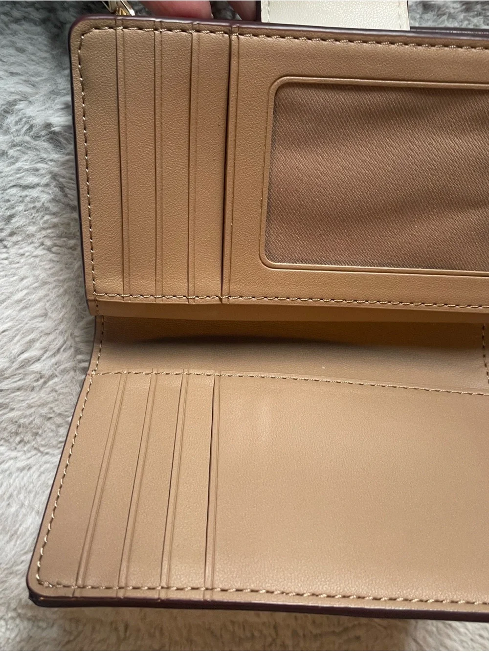 Coach Cream & Tan Signature Wallet